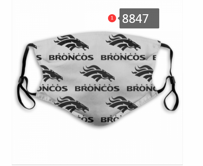 Denver Broncos  Dust mask with filter->nfl dust mask->Sports Accessory